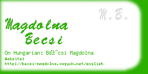 magdolna becsi business card